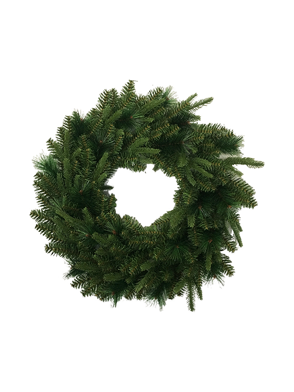تاج گل کریسمس پی وی سی پی پی پی Pine Needle-60CM