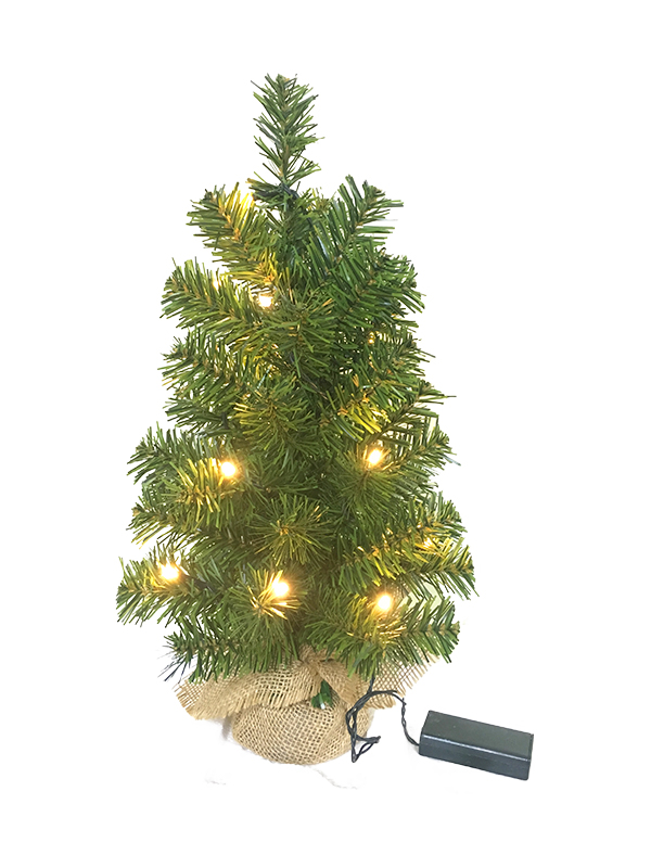 درخت کریسمس میز پا کیسه کتانی سری PVC-40CM
